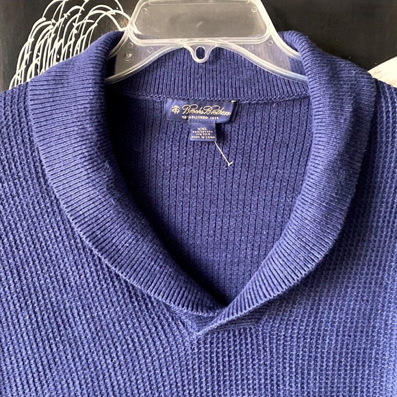 Brooks Brothers XXL Navy, Waffle Pullover - Picture 2 of 13